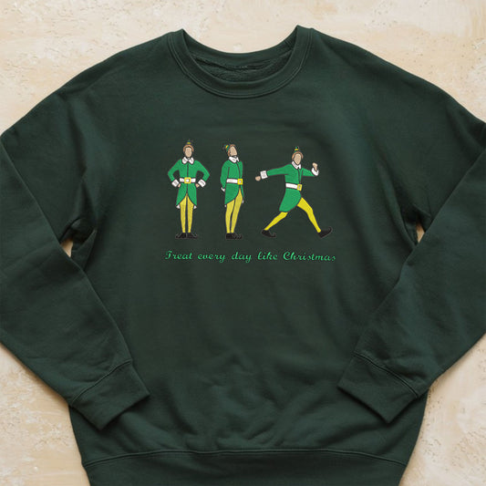 Embroidered Christmas Sweatshirt, Custom Holiday Crewneck, Cute Cotton Hoodie