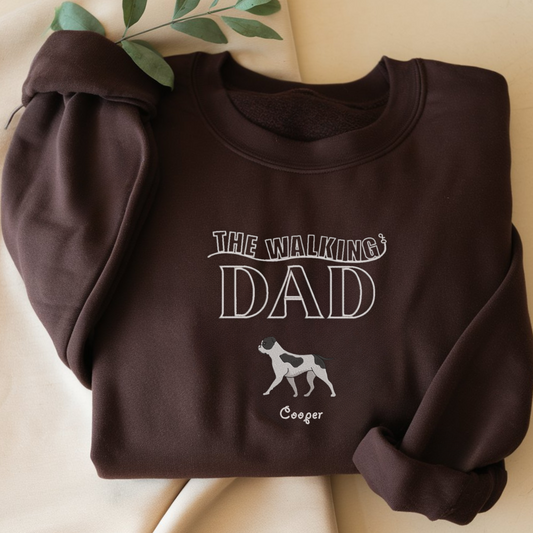 The Walking Dad Custom Embroidered Matching Shirt, Dog Dad, Dog Mom Gift