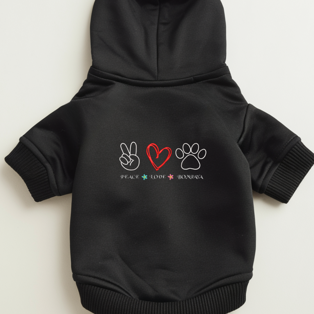 Peace Love Dog Embroidered Matching Sweatshirt, Dog Dad Dog Mom Gift