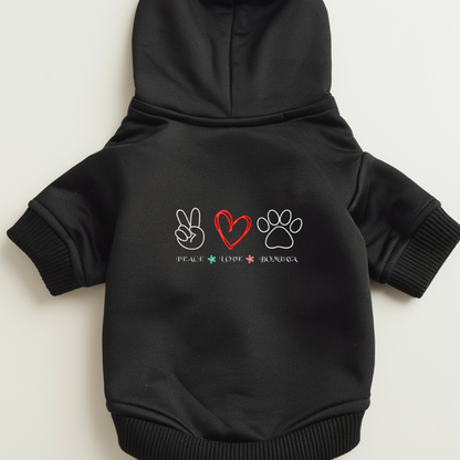 Peace Love Dog Embroidered Matching Sweatshirt, Dog Dad Dog Mom Gift