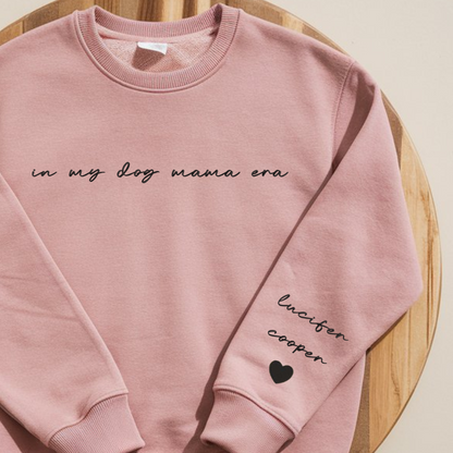 In my Dog Mom Era Custom Embroidered Sweatshirt, Fetch Fun Era Dog Matching Gift