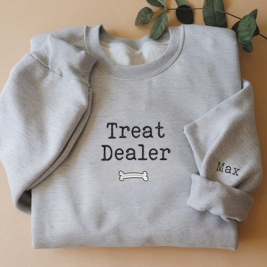 Treat Dealer Treat Negotiator Embroidered Matching Shirt, Dog Mom Dog Dad Gift