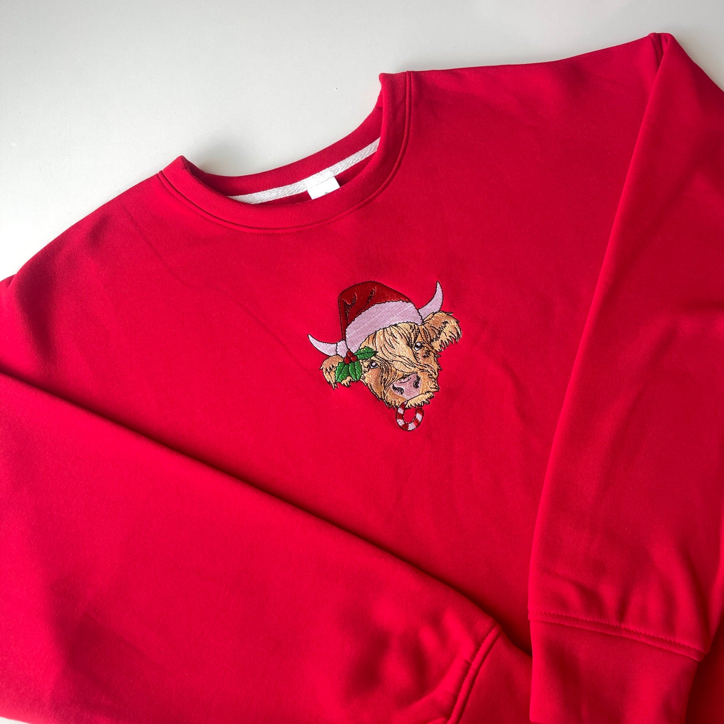 Moo-y Christmas Highland Cow Sweatshirt, Christmas Gift for Her for Him, Cow Lover Hoodie, Farm Life Christmas Shirt