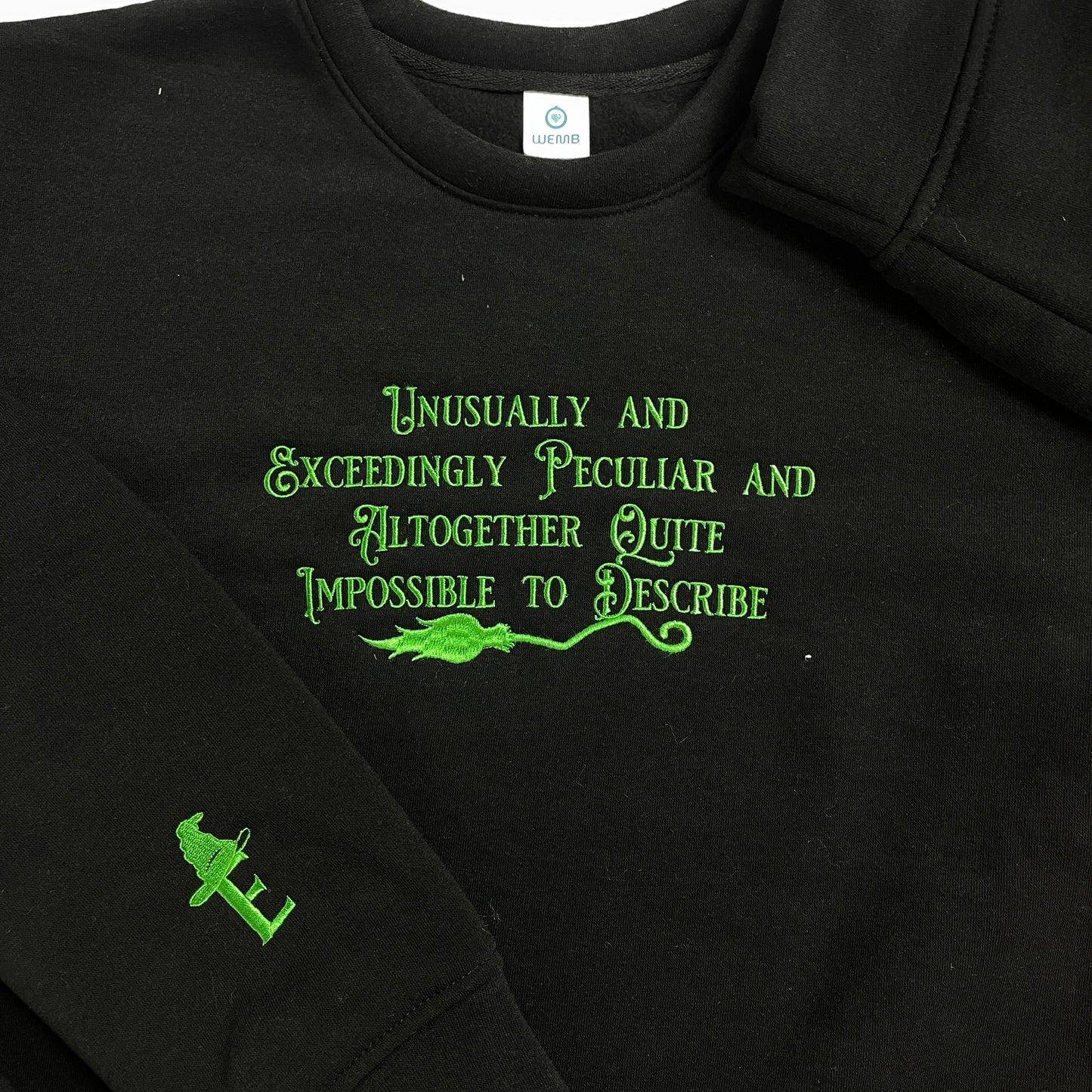 Elphaba Glinda Wicked Duo Embroidered Sweatshirts, Blonded Glinda Quotes Crewneck, Exceedingly Peculiar Funny Shirt, Wicked Musical Movie Fan Gift