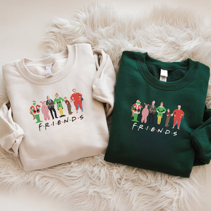 Embroidered Funny Christmas Movies Shirt - Retro 90s Christmas Sweatshirt, Perfect Holiday Gift