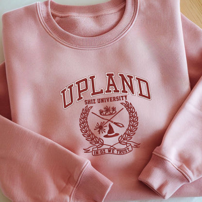 Upland Shiz University, Embroidered Emerald City Oz Sweatshirt, Elphaba, Glinda, Broadway Musical Theater Gift Elphaba and Glinda Crewneck Hoodie, Wizard of Oz Gift, Defy Gravity Shirt