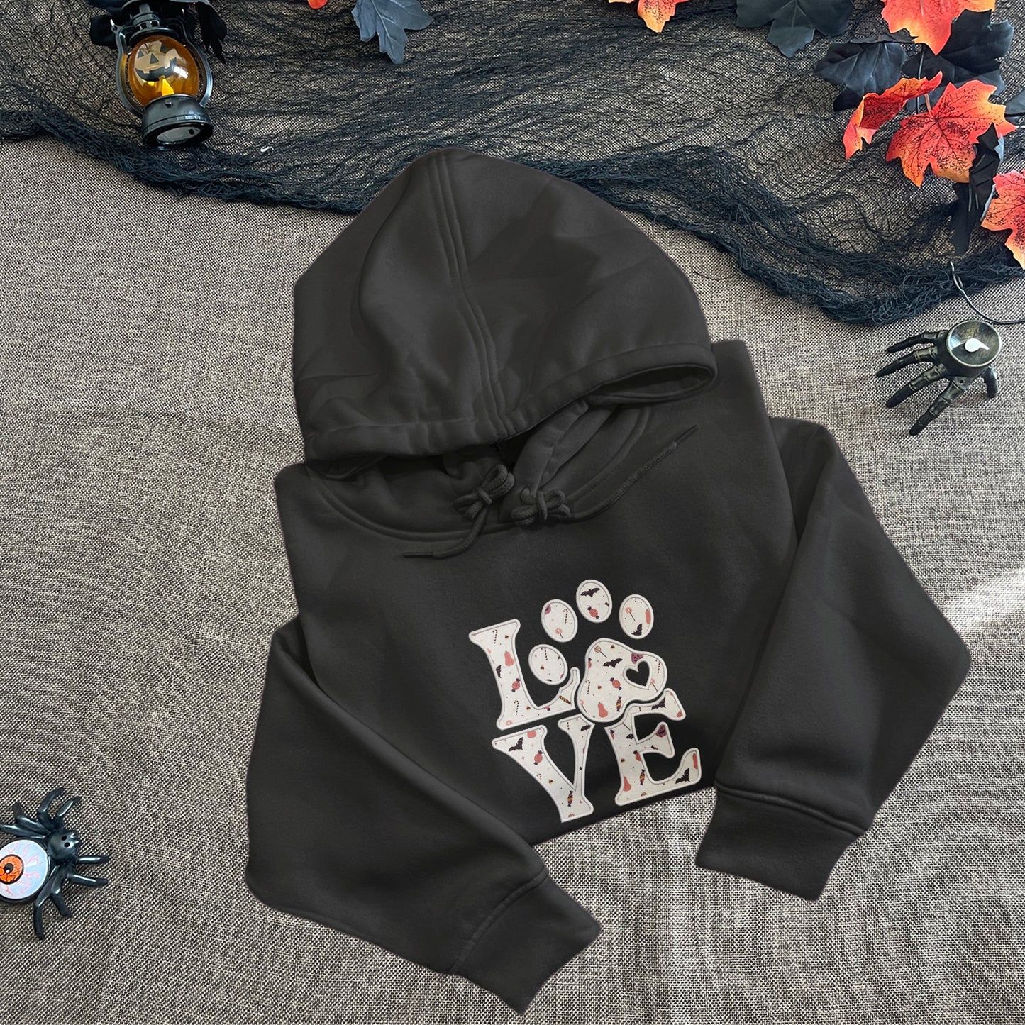 Love Dog Applique Embroidery Matching Sweatshirt, Custom Heart and Paw Hoodie For Women Men