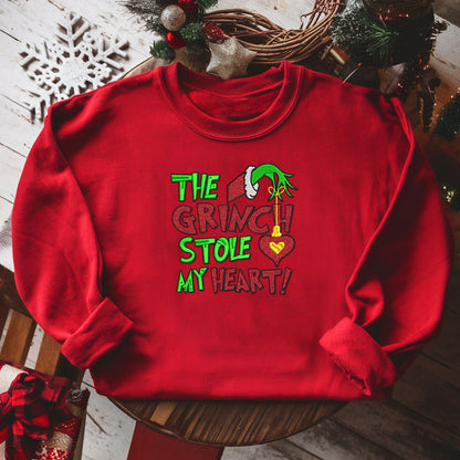 Embroidered Vintage Matching Sweatshirt, Glitter Christmas Sweatshirt, Funny Cartoon Sweater, Santa Inspired Festive Pullover