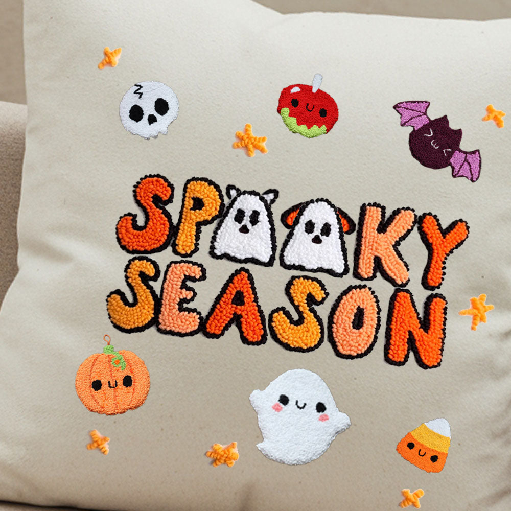 *HIGHLY SOUGHT* *LAST deals STOCK* 2022 Spooky Season Embroidered Halloween Pillow