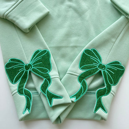 Elphaba Glinda Side Bow Embroidered Sweatshirt, Wicked Musical Movie Fan Gift, Defy Gravity Crewneck, Christmas Ribbon Side Bow Gift Classic Cotton